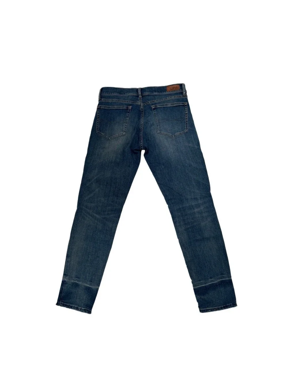 Polo Ralph Lauren Skinny Jeans Men’s 28R Blue Distressed Raw Hem Slim Fit Denim